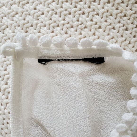 Halogen Lace & Crepe White Top Sz Medium - Picture 11 of 12